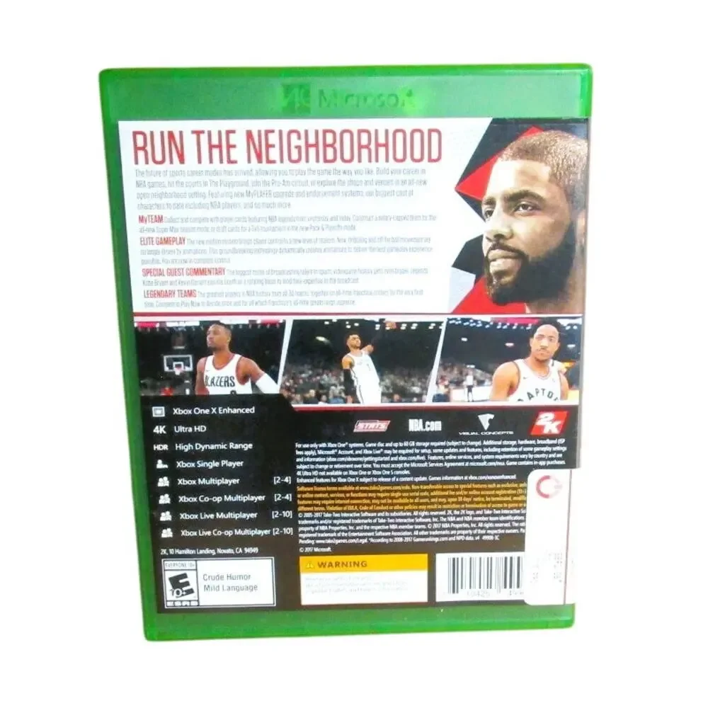 X-BOX One NBA 2K18 Kyrie Irving Basketball 2017 Rated E10+ 4K Ultra HD